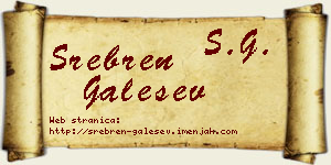 Srebren Galešev vizit kartica